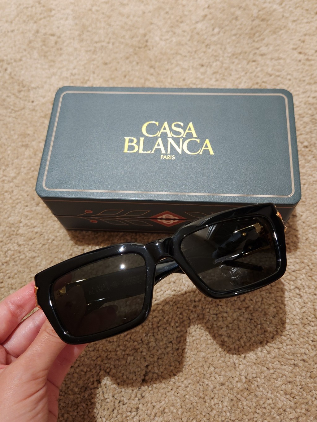 Casa Blanca Square Sunglasses Black Ss020-130